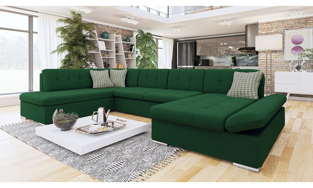 Luxus kanapé U alakú Batumi, zöld