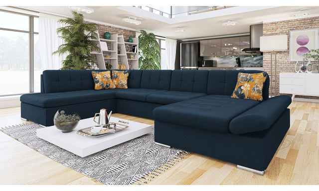 Luxus kanapé U alakú Batumi, kék