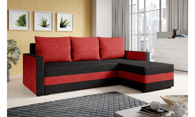 Olcsó Parole kanapé, piros/fekete