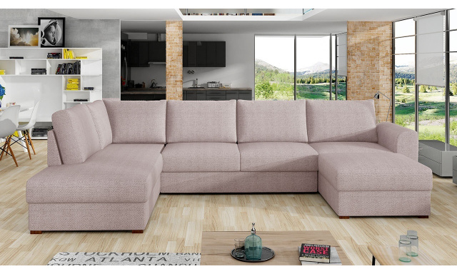 Modern kanapé U alakú Vrena, rózsaszín