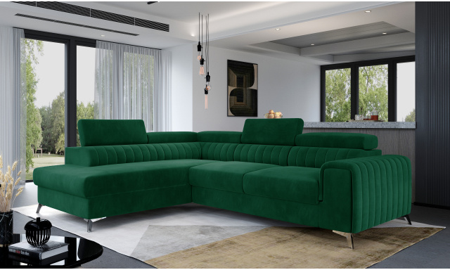 Modern kanapé Ledrano zöld Monolith