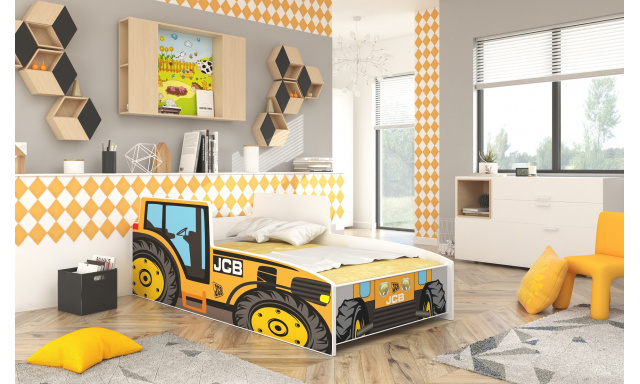 Gyermekágy Traktor sárga 160x80 + INGYENES matrac!