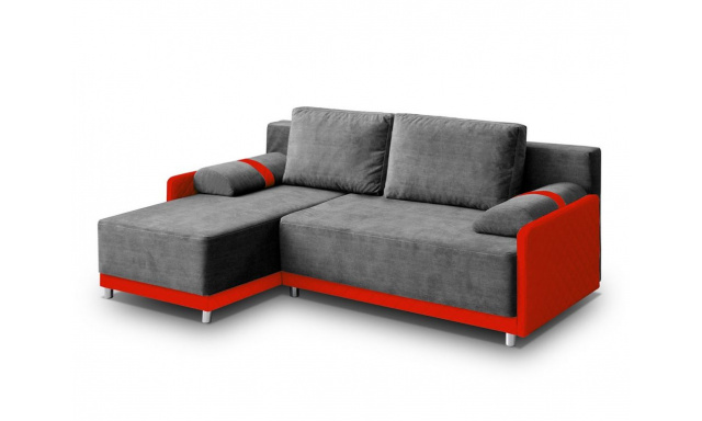 Royal kanapé, piros/szürke