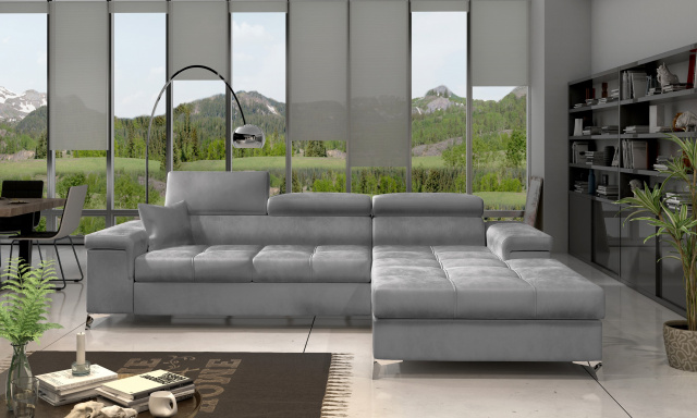 Modern sarok kanapé Relina Monolith szürke