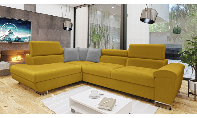 Fényűző kanapé Fahéj sárga Velvet