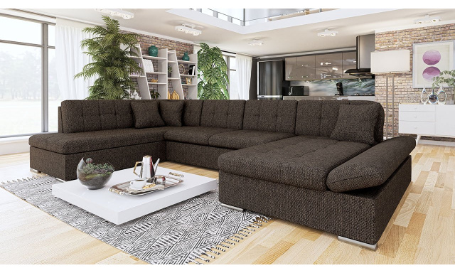 Luxus kanapé U alakú Batumi, barna