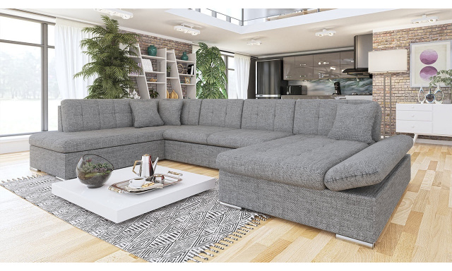 Luxus kanapé U alakú Batumi, szürke