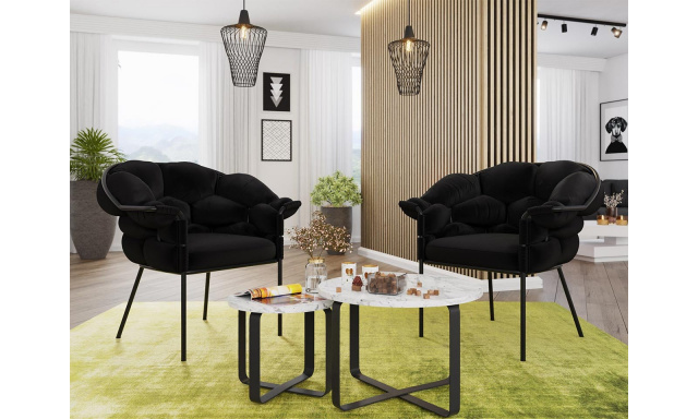 Design étkező szék / fotel Chianti, fekete
