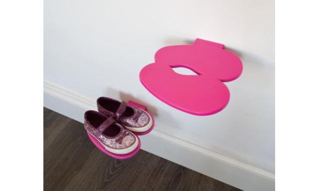 J-ME Footprint gyerekcipős polc, rózsaszín