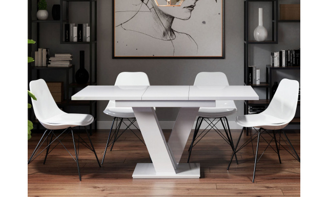 Összecsukható étkezőasztal Master fehér matt