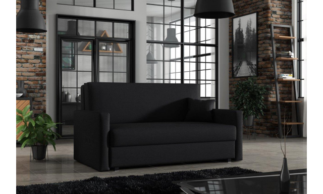 Összecsukható 3os Valle kanapé, fekete